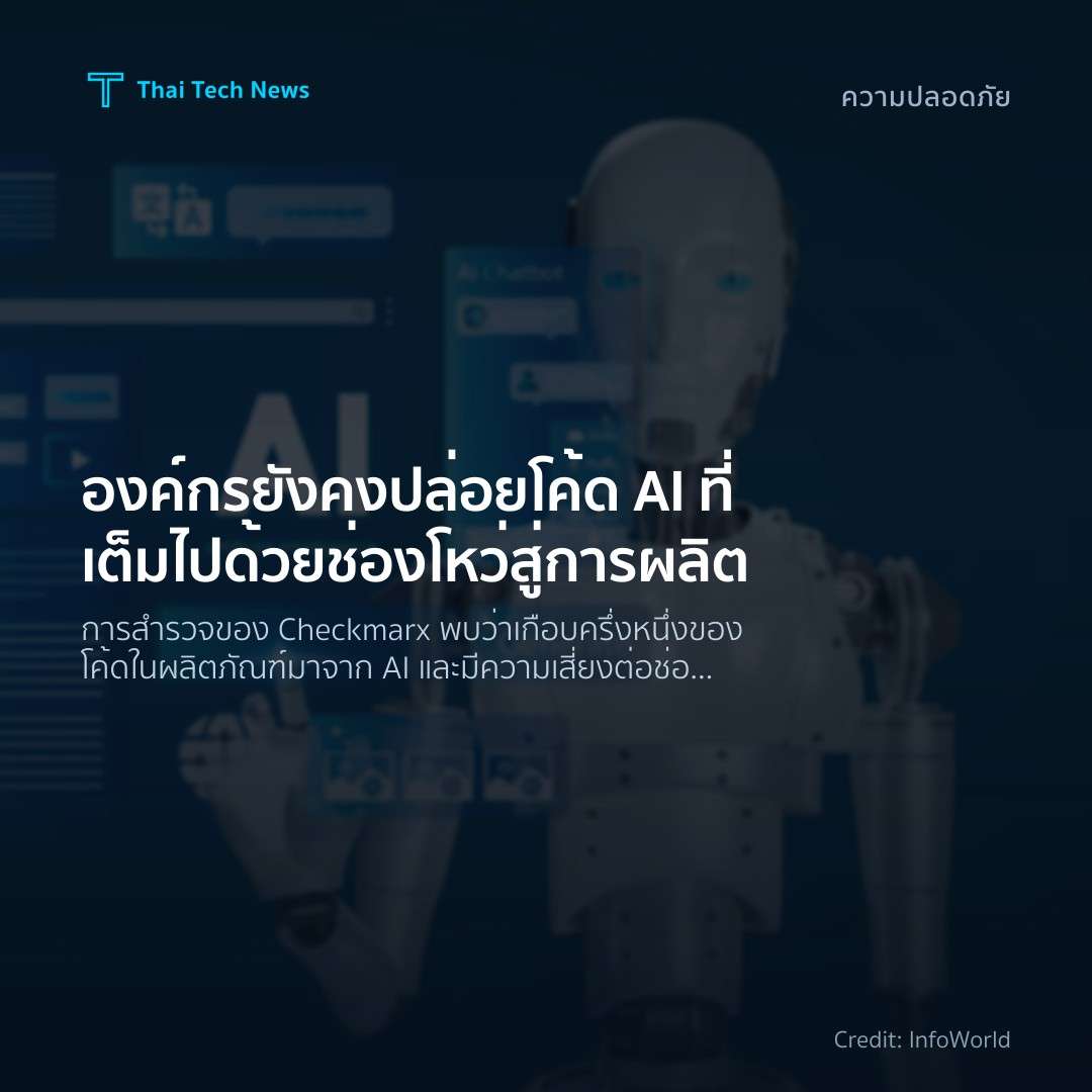 องค์กรยังคงปล่อยโค้ด AI ที่เต็มไปด้วยช่องโหว่สู่การผลิต