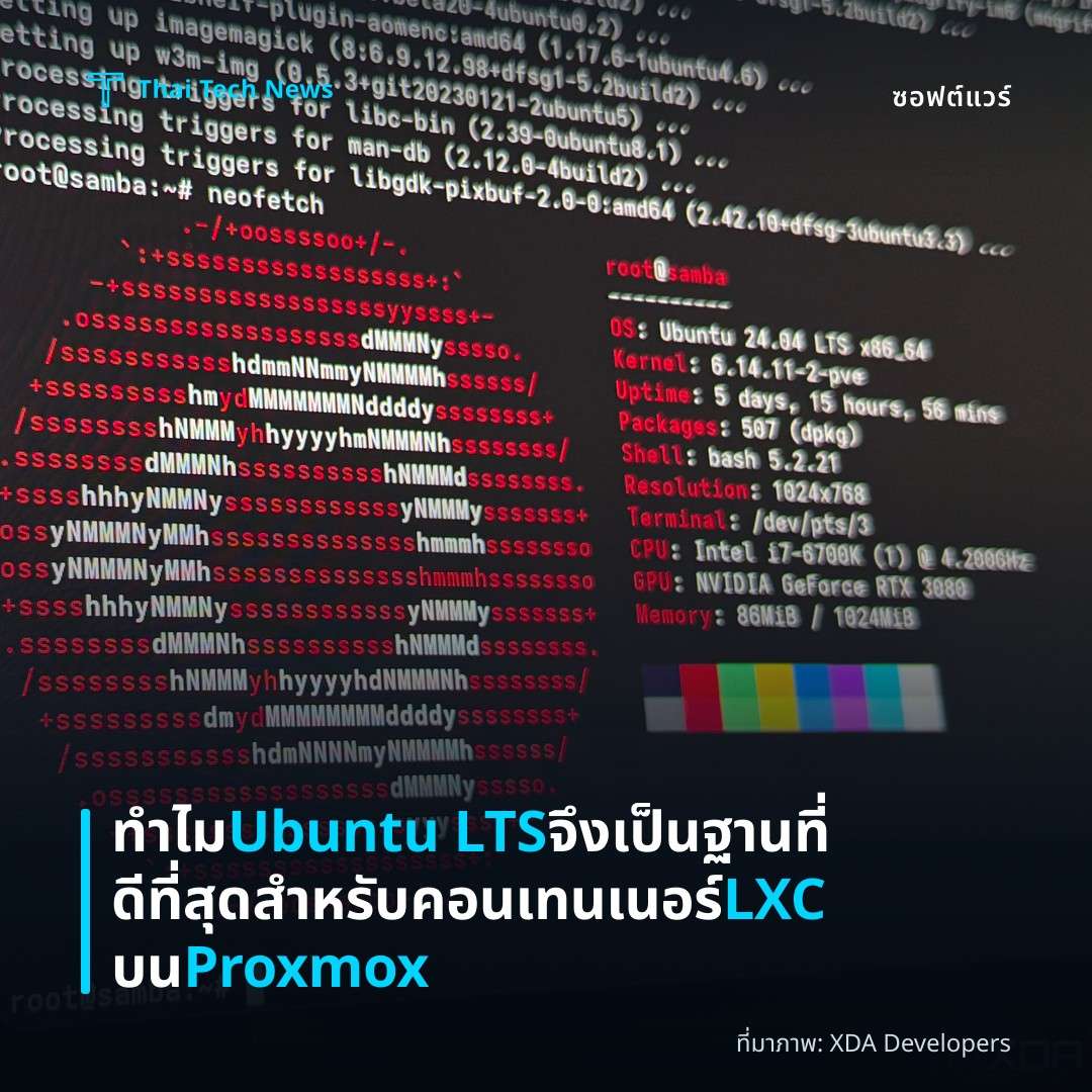 ทำไม Ubuntu LTS จึงเป็นฐานที่ดีที่สุดสำหรับคอนเทนเนอร์ LXC บน Proxmox