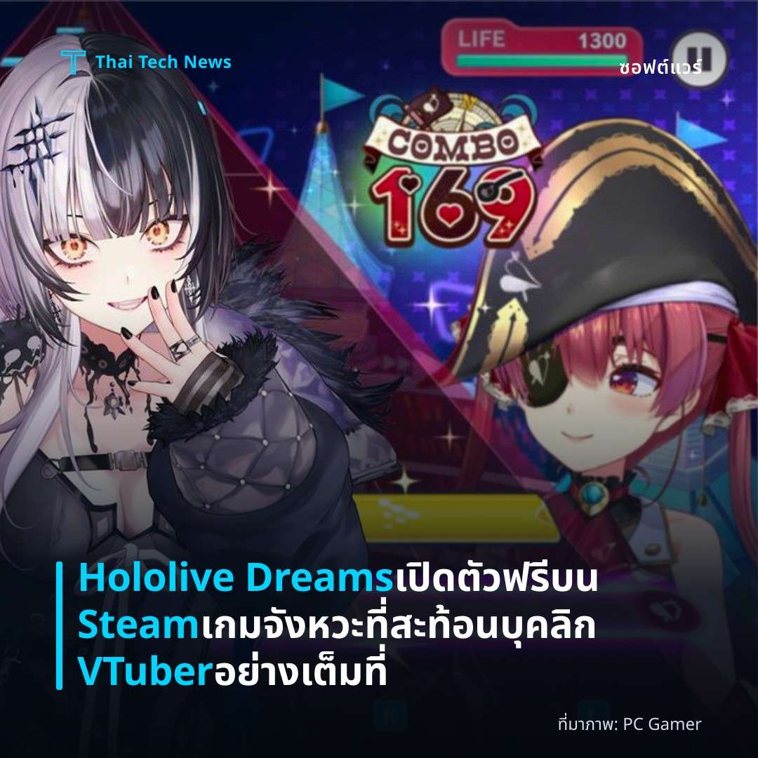Hololive Dreams เปิดตัวฟรีบน Steam เกมจังหวะที่สะท้อนบุคลิก VTuber อย่างเต็มที่