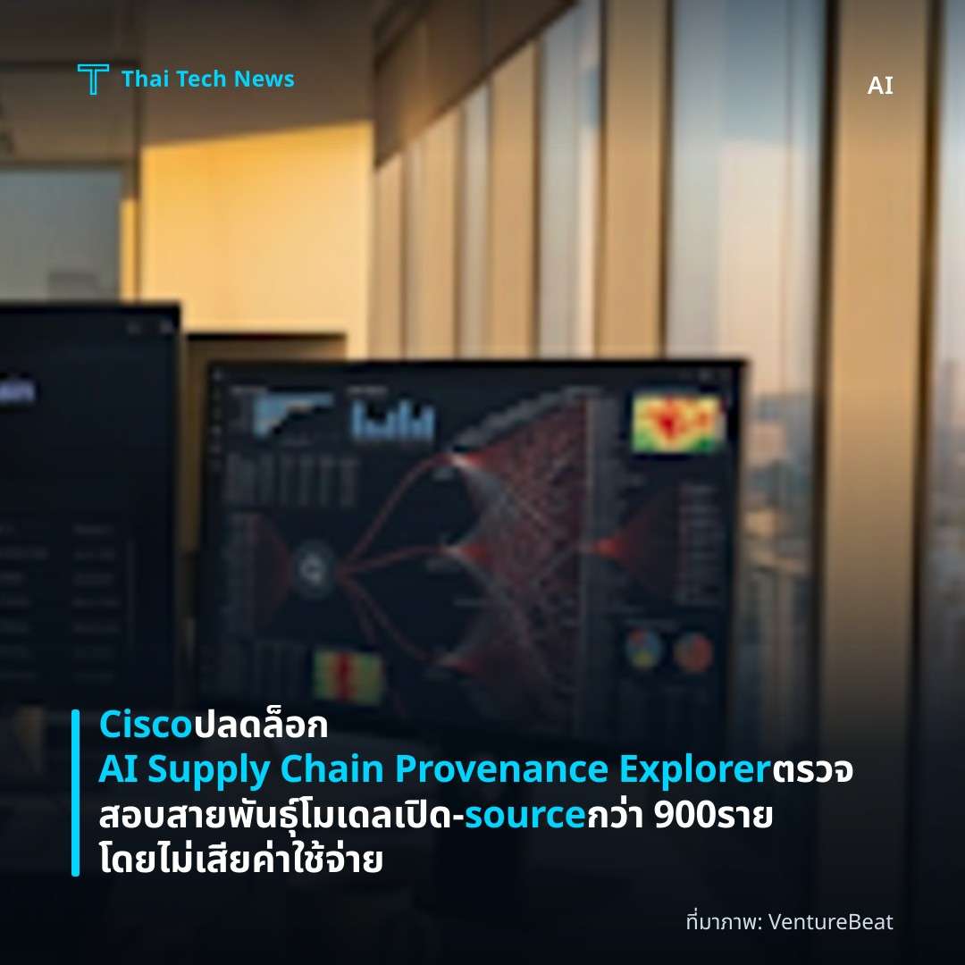 Cisco ปลดล็อก AI Supply Chain Provenance Explorer ตรวจสอบสายพันธุ์โมเดลเปิด‑source กว่า 900 รายโดยไม่เสียค่าใช้จ่าย