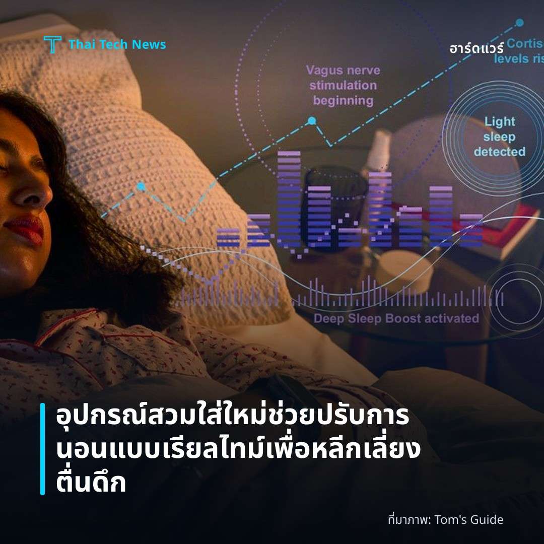 อุปกรณ์สวมใส่ใหม่ช่วยปรับการนอนแบบเรียลไทม์เพื่อหลีกเลี่ยงตื่นดึก