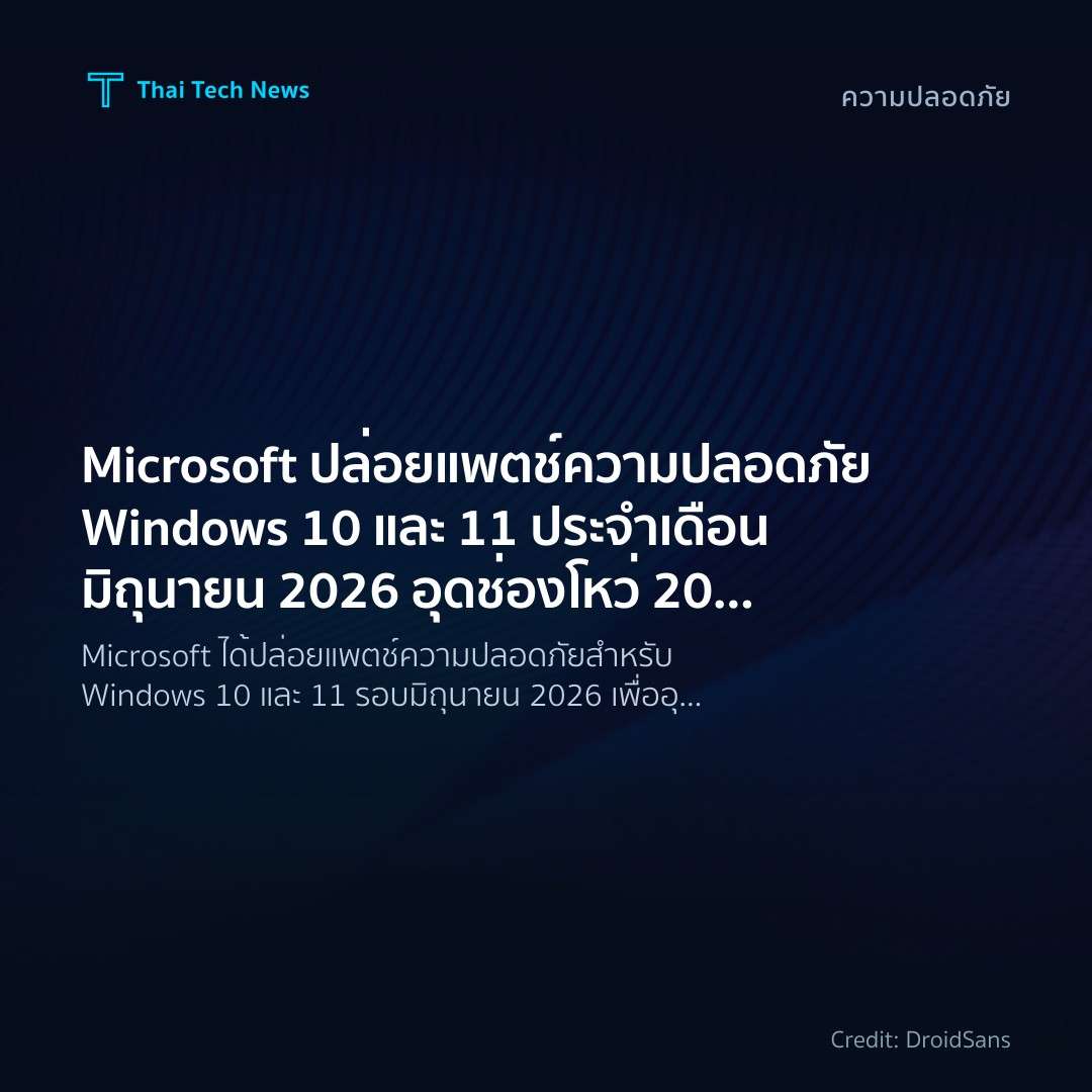 Microsoft ปล่อยแพตช์ความปลอดภัย Windows 10 และ 11 ประจำเด…