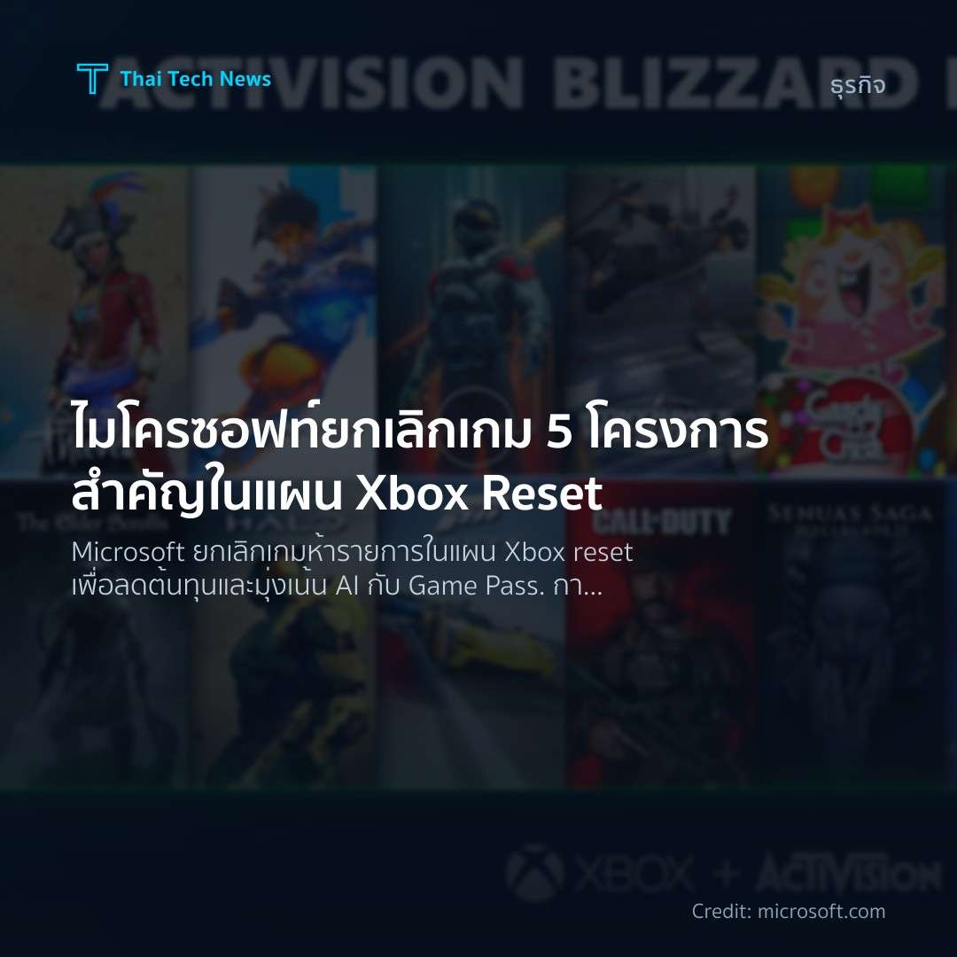 ไมโครซอฟท์ยกเลิกเกม 5 โครงการสำคัญในแผน Xbox Reset