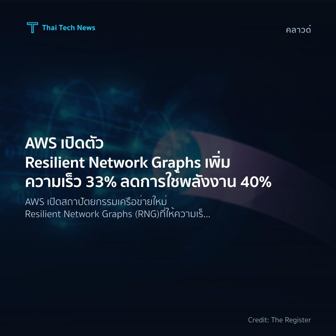 AWS เปิดตัว Resilient Network Graphs เพิ่มความเร็ว 33% ลด…
