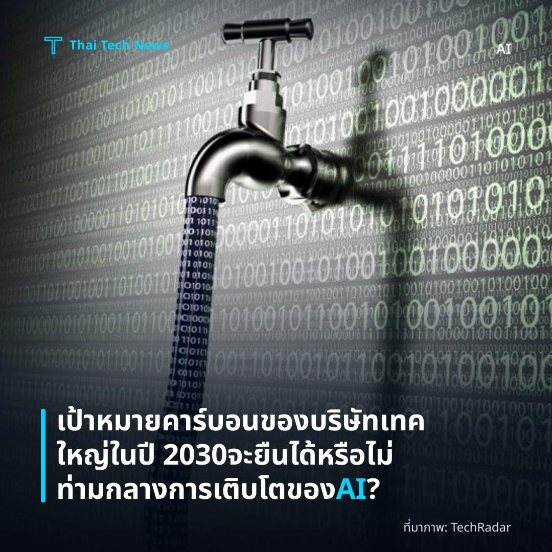 เป้าหมายคาร์บอนของบริษัทเทคใหญ่ในปี 2030 จะยืนได้หรือไม่ท่ามกลางการเติบโตของ AI?