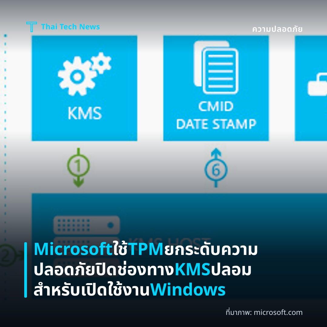 Microsoft ใช้ TPM ยกระดับความปลอดภัยปิดช่องทาง KMS ปลอมสำหรับเปิดใช้งาน Windows