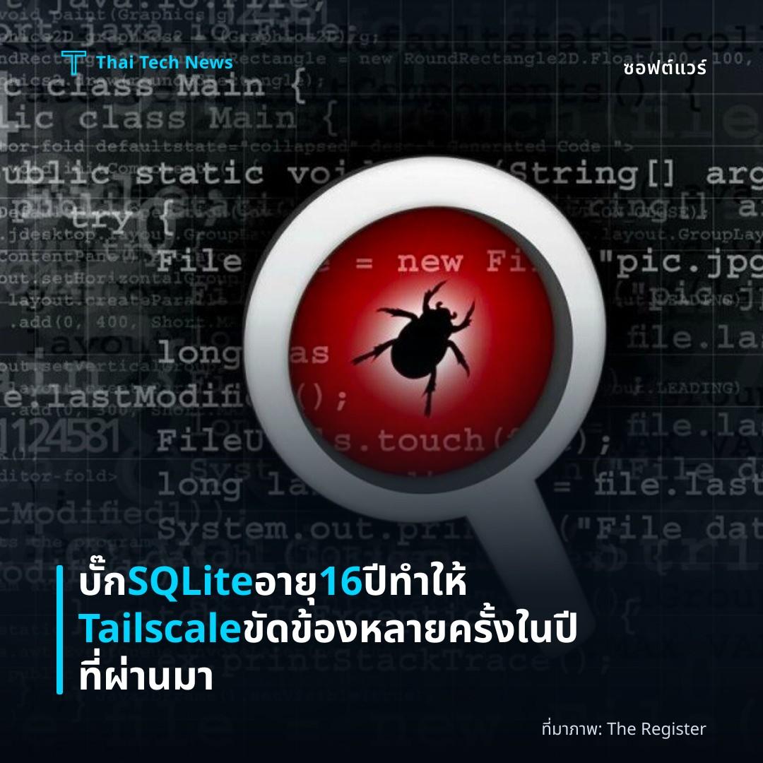 บั๊ก SQLite อายุ 16 ปี ทำให้ Tailscale ขัดข้องหลายครั้งในปีที่ผ่านมา