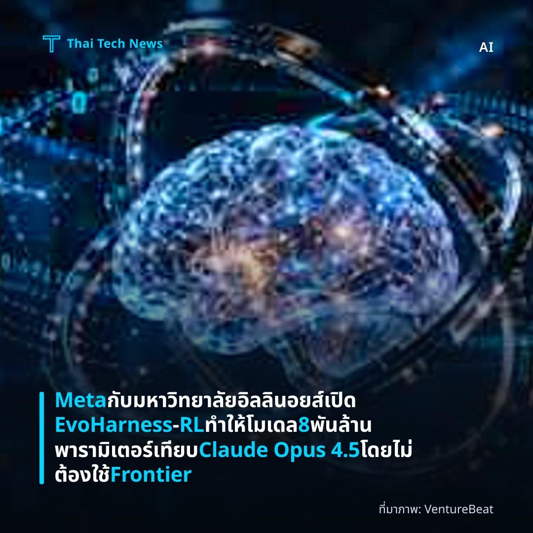 Meta กับมหาวิทยาลัยอิลลินอยส์เปิด EvoHarness‑RL ทำให้โมเดล 8 พันล้านพารามิเตอร์เทียบ Claude Opus 4.5 โดยไม่ต้องใช้ Frontier