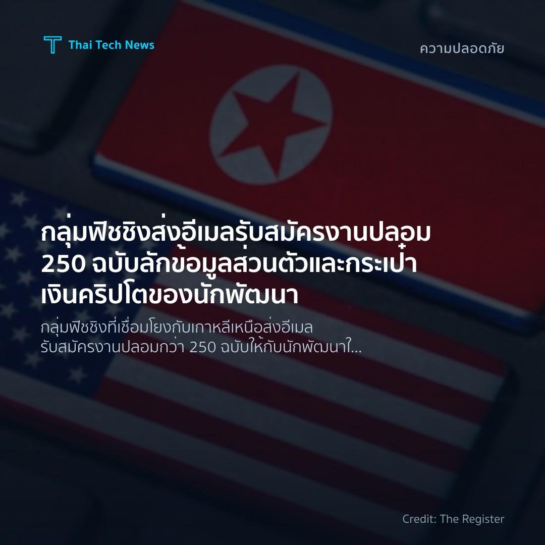 กลุ่มฟิชชิงส่งอีเมลรับสมัครงานปลอม 250 ฉบับ ลักข้อมูลส่วน…