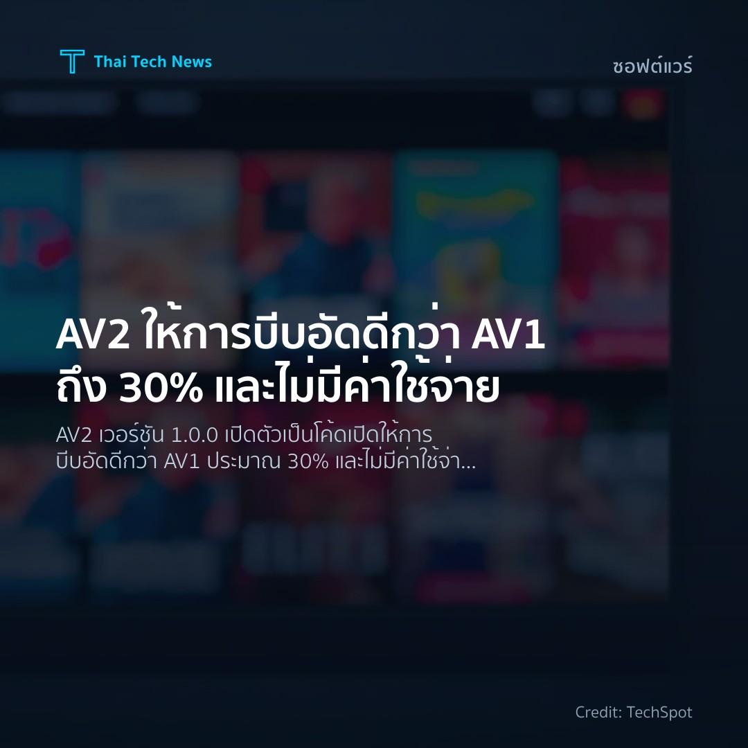 AV2 ให้การบีบอัดดีกว่า AV1 ถึง 30% และไม่มีค่าใช้จ่าย