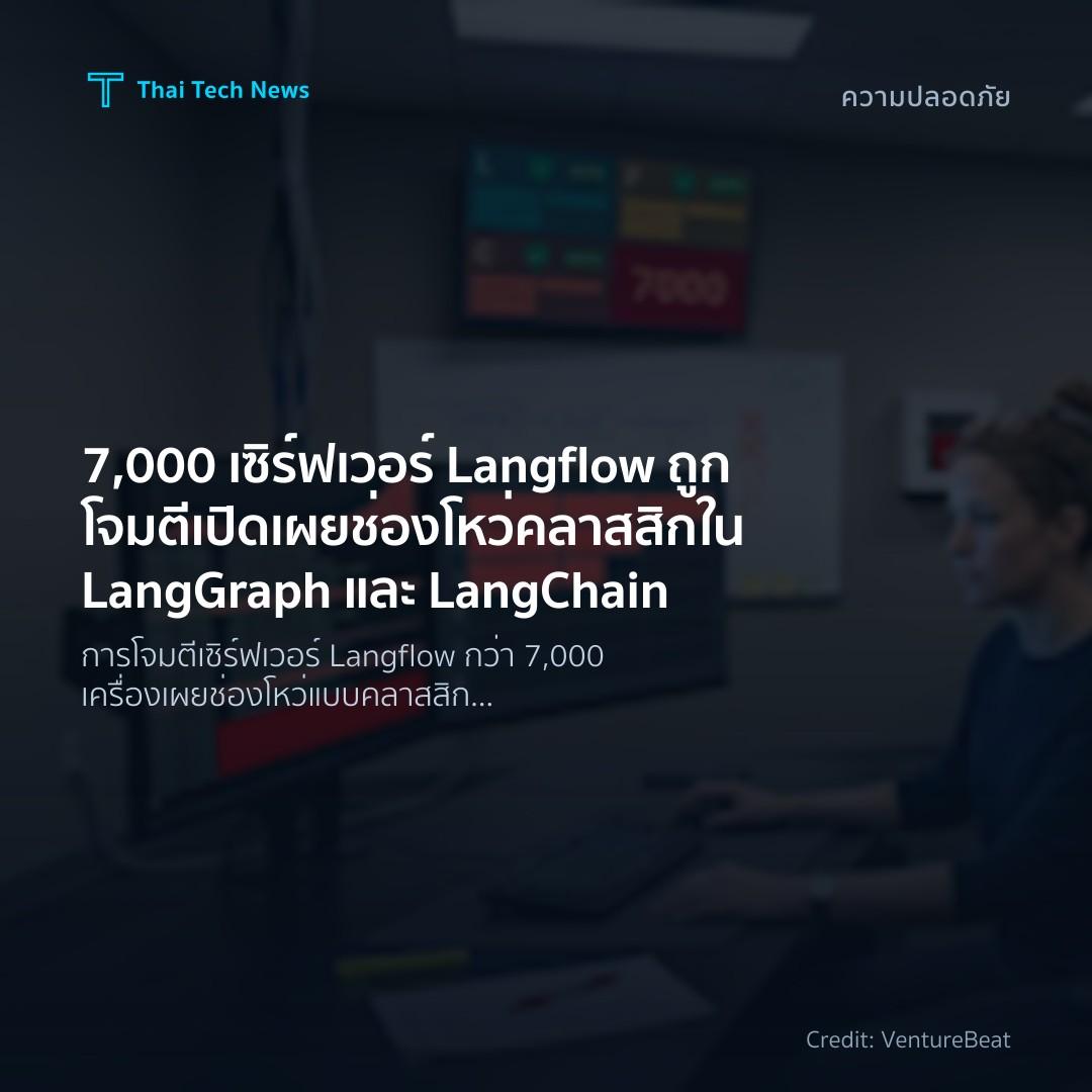 7,000 เซิร์ฟเวอร์ Langflow ถูกโจมตี เปิดเผยช่องโหว่คลาสสิกใน LangGraph และ LangChain