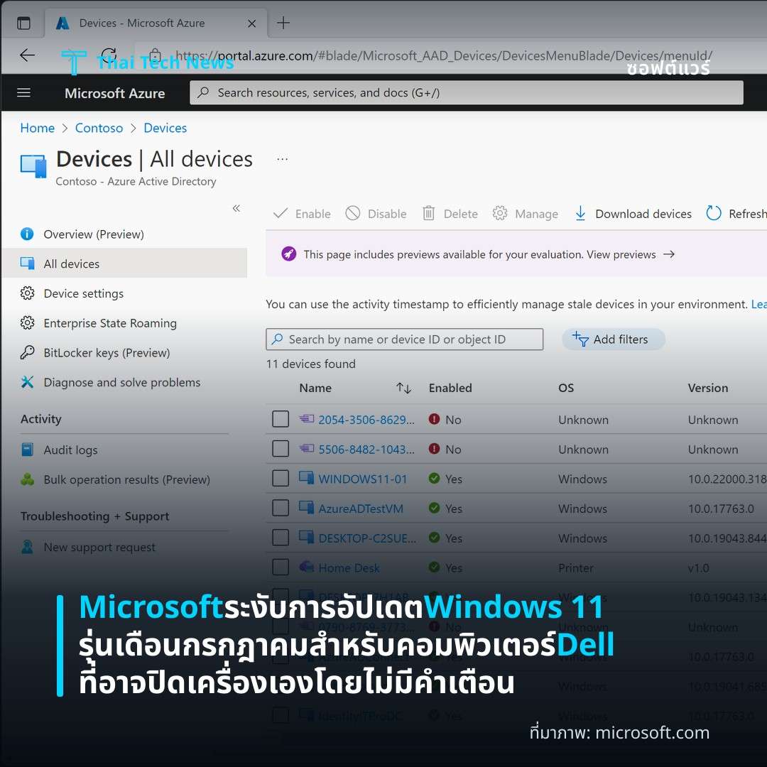 Microsoft ระงับการอัปเดต Windows 11 รุ่นเดือนกรกฎาคมสำหรับคอมพิวเตอร์ Dell ที่อาจปิดเครื่องเองโดยไม่มีคำเตือน