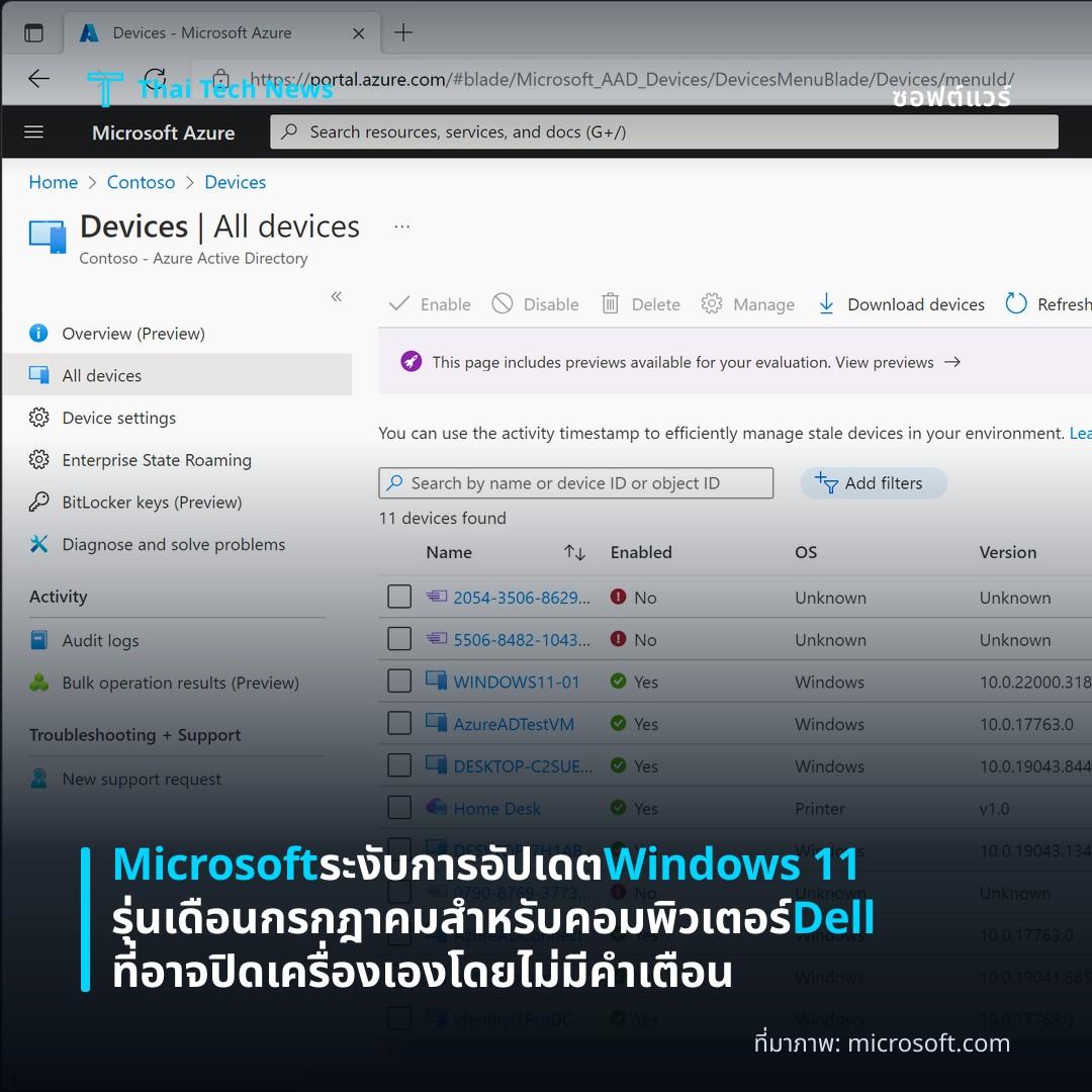 Microsoft ระงับการอัปเดต Windows 11 รุ่นเดือนกรกฎาคมสำหรับคอมพิวเตอร์ Dell ที่อาจปิดเครื่องเองโดยไม่มีคำเตือน