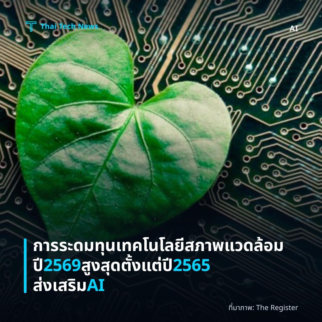 การระดมทุนเทคโนโลยีสภาพแวดล้อมปี 2569 สูงสุดตั้งแต่ปี 2565 ส่งเสริม AI