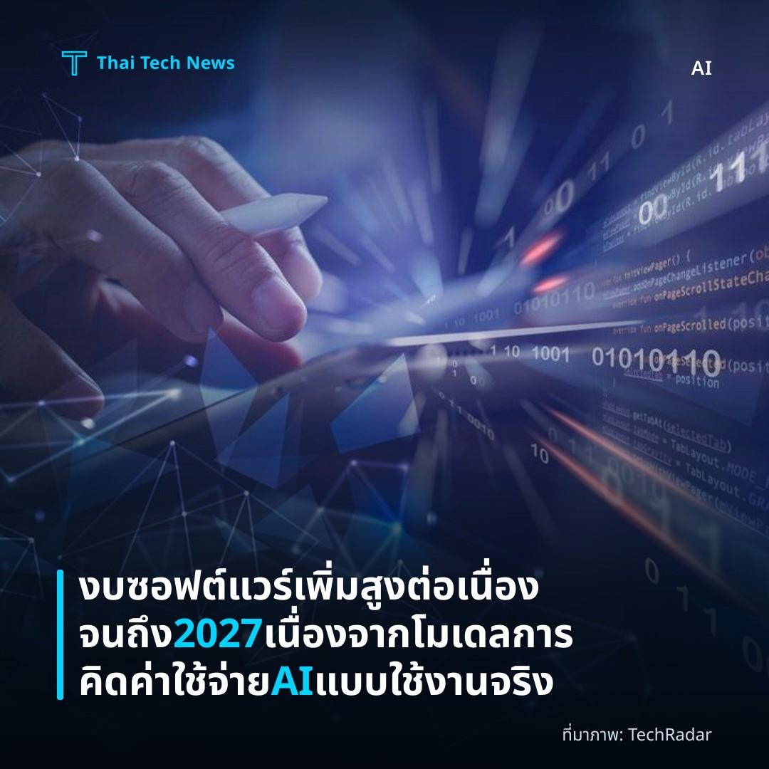 งบซอฟต์แวร์เพิ่มสูงต่อเนื่องจนถึง 2027 เนื่องจากโมเดลการคิดค่าใช้จ่าย AI แบบใช้งานจริง