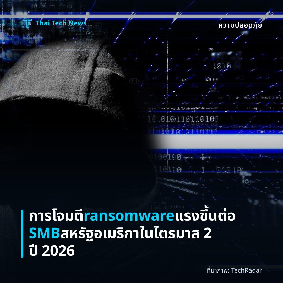 การโจมตี ransomware แรงขึ้นต่อ SMB สหรัฐอเมริกาในไตรมาส 2 ปี 2026