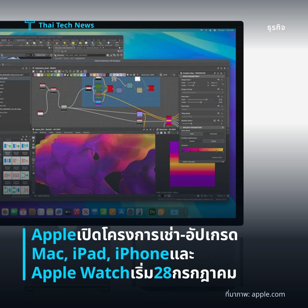 Apple เปิดโครงการเช่า‑อัปเกรด Mac, iPad, iPhone และ Apple Watch เริ่ม 28 กรกฎาคม