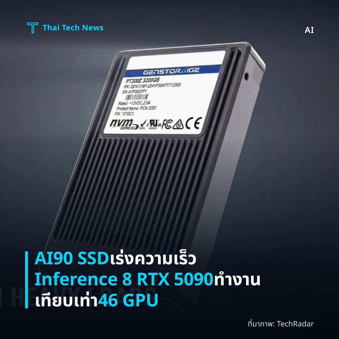 AI90 SSD เร่งความเร็ว Inference 8 RTX 5090 ทำงานเทียบเท่า 46 GPU