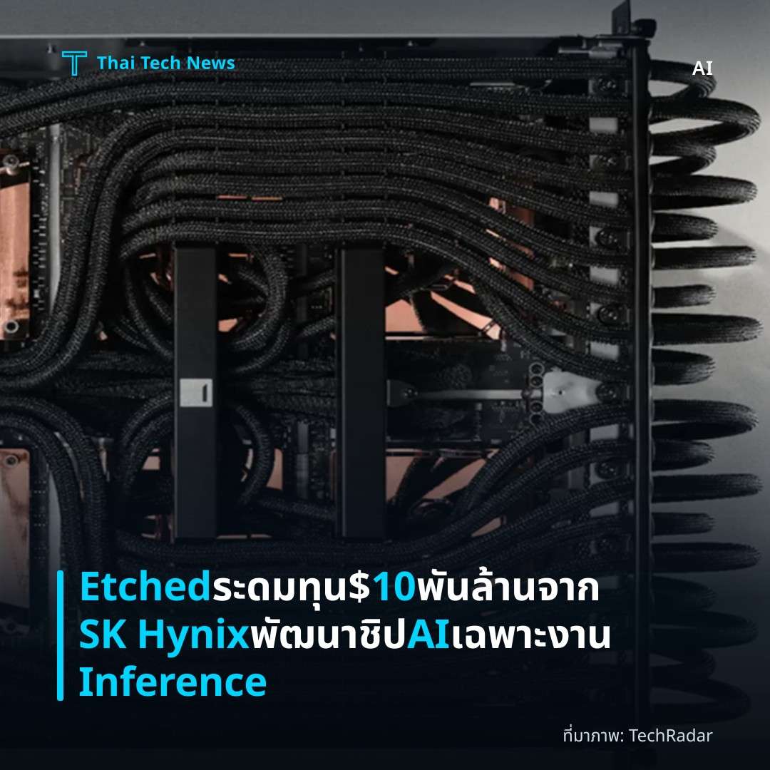 Etched ระดมทุน $10 พันล้านจาก SK Hynix พัฒนา ชิป AI เฉพาะงาน Inference