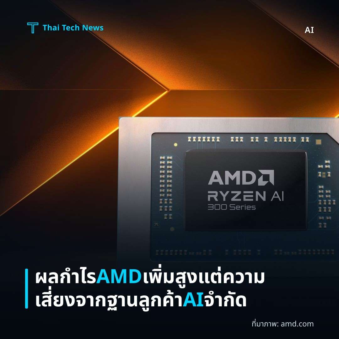 ผลกำไร AMD เพิ่มสูงแต่ความเสี่ยงจากฐานลูกค้า AI จำกัด