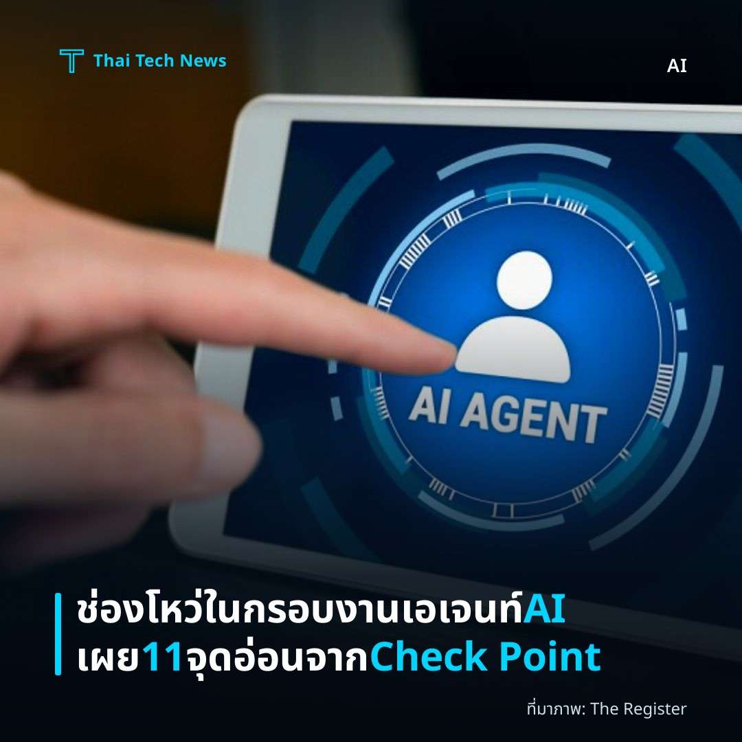 ช่องโหว่ในกรอบงานเอเจนท์ AI เผย 11 จุดอ่อนจาก Check Point
