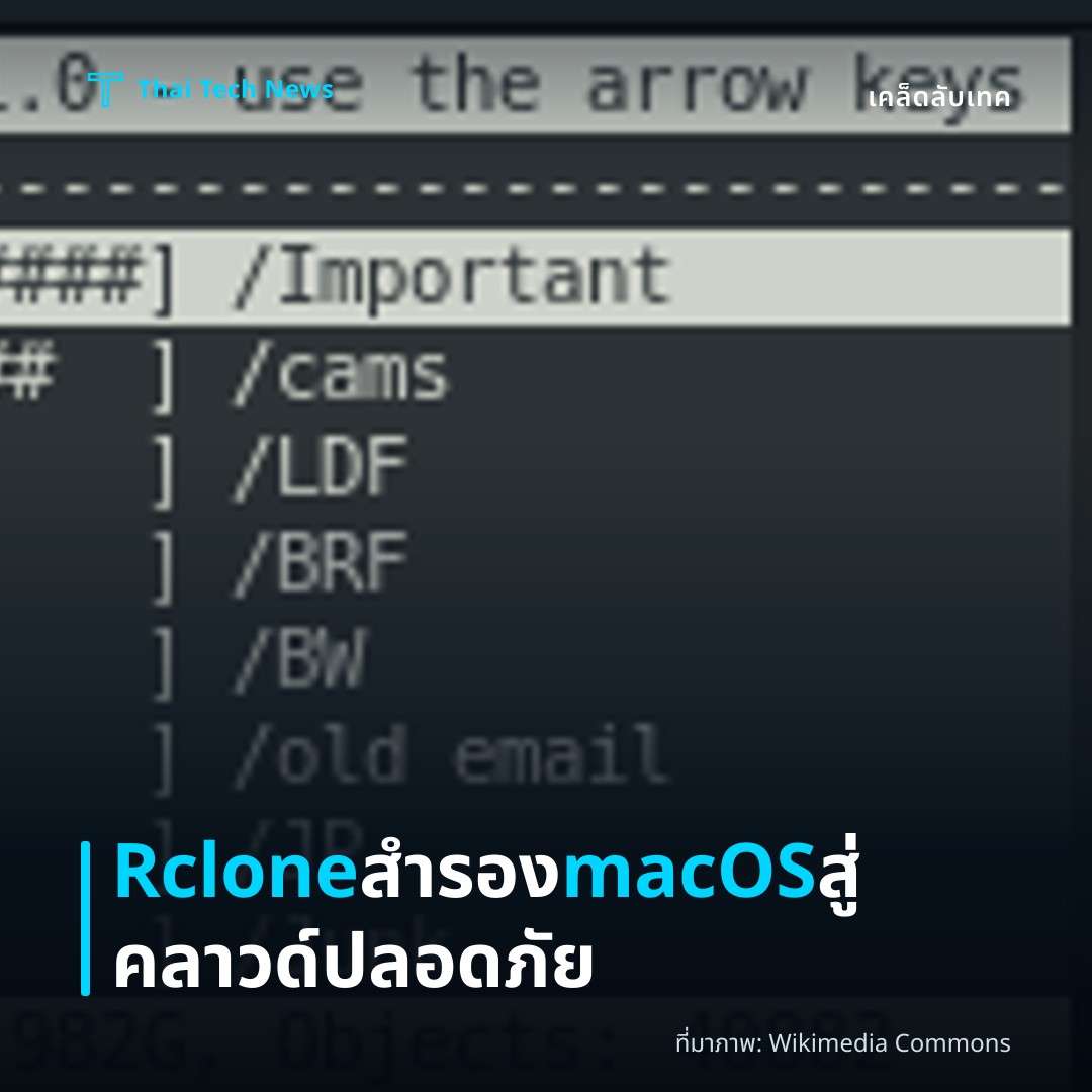 วิธีตั้งค่าและใช้ Rclone สำรองข้อมูลจาก macOS ไปยัง คลาวด์สตอเรจ อย่างปลอดภัย