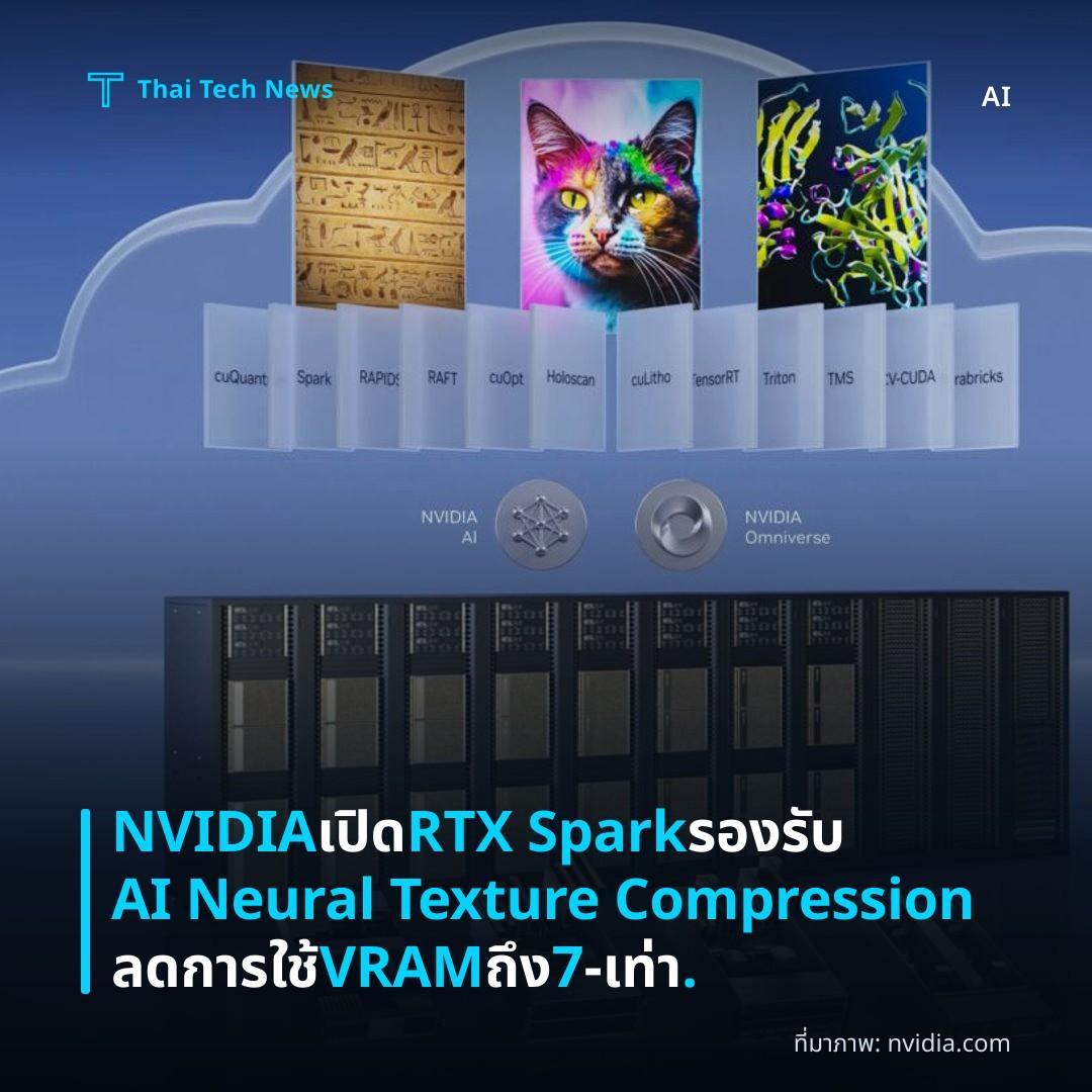NVIDIA เปิด RTX Spark รองรับ AI Neural Texture Compression ลดการใช้ VRAM ถึง 7‑เท่า.