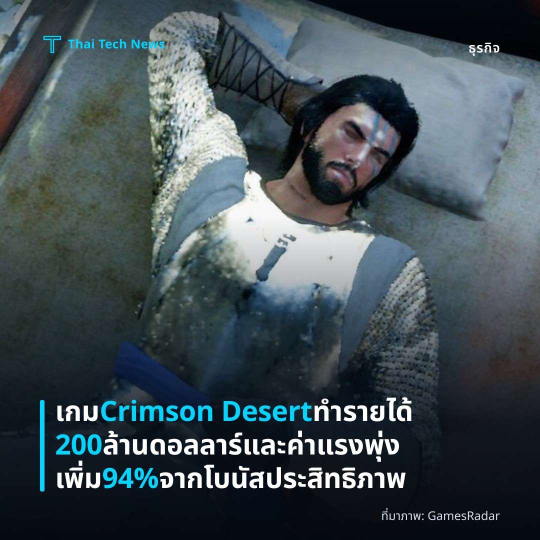 เกม Crimson Desert ทำรายได้ 200 ล้านดอลลาร์และค่าแรงพุ่งเพิ่ม 94% จากโบนัสประสิทธิภาพ