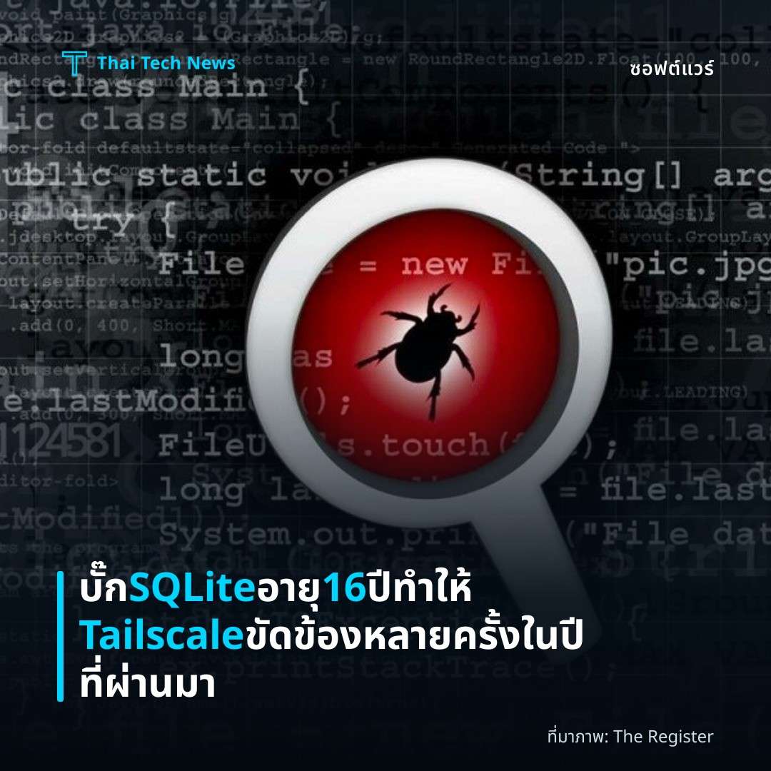 บั๊ก SQLite อายุ 16 ปี ทำให้ Tailscale ขัดข้องหลายครั้งในปีที่ผ่านมา
