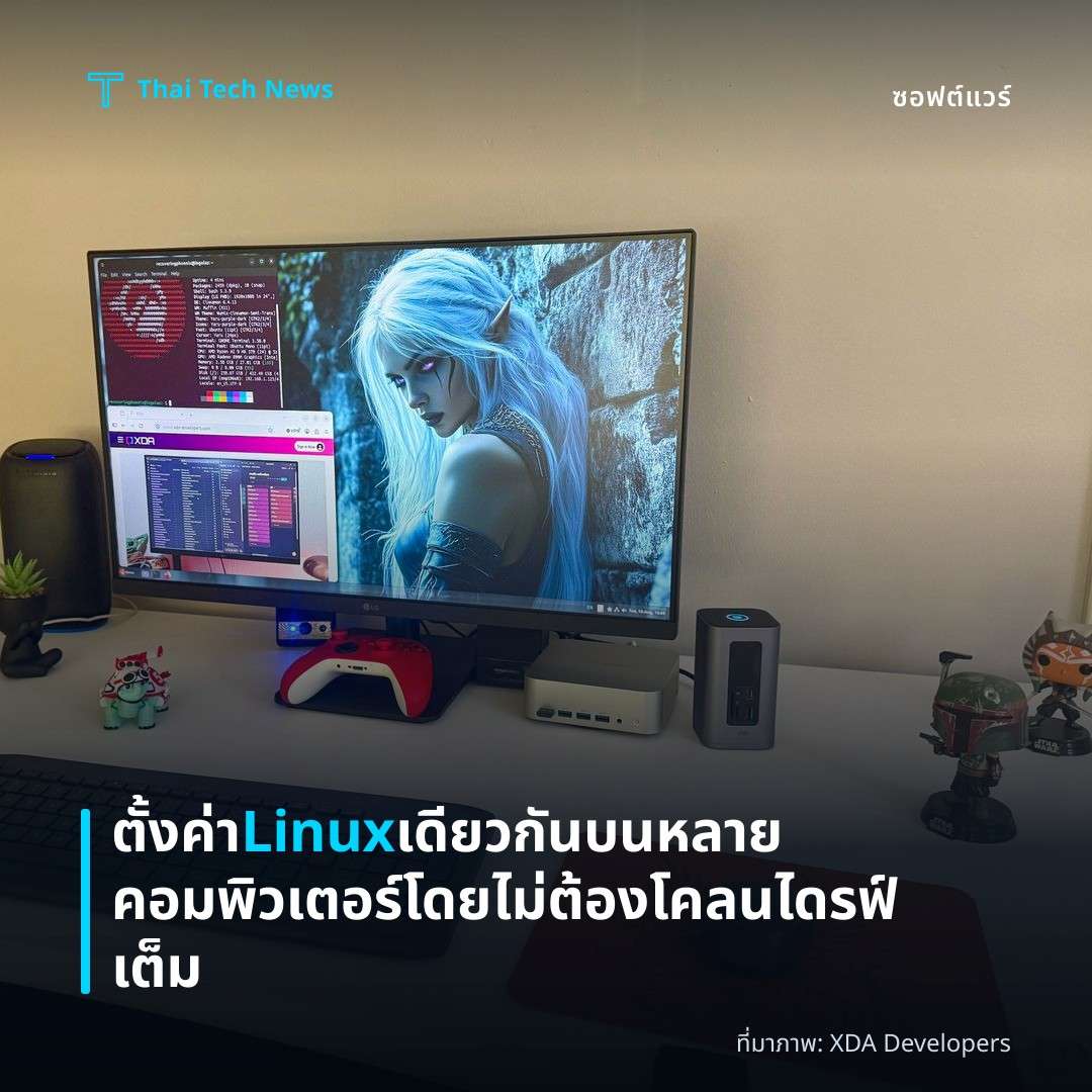 ตั้งค่า Linux เดียวกันบนหลายคอมพิวเตอร์โดยไม่ต้องโคลนไดรฟ์เต็ม