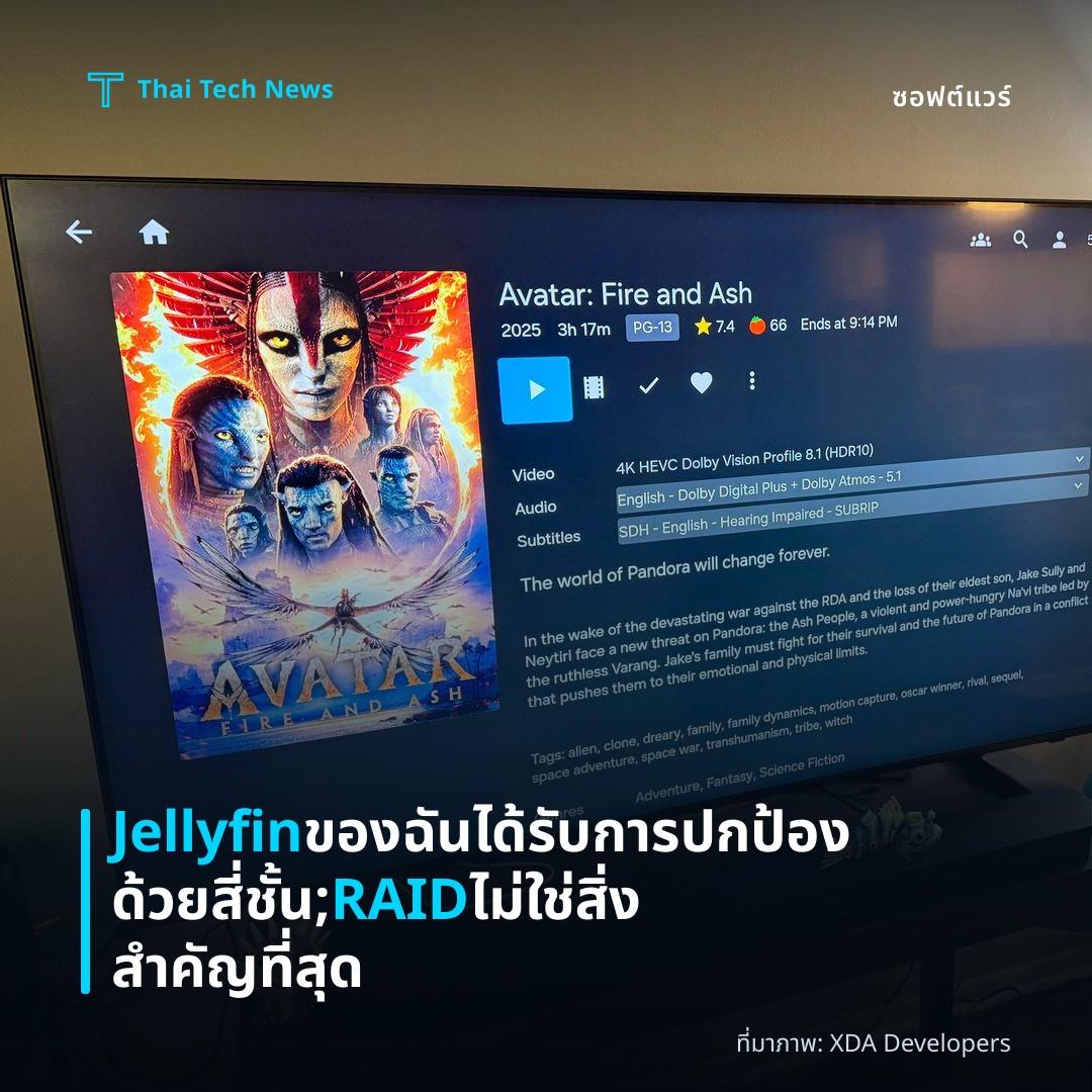 Jellyfin ของฉันได้รับการปกป้องด้วยสี่ชั้น; RAID ไม่ใช่สิ่งสำคัญที่สุด