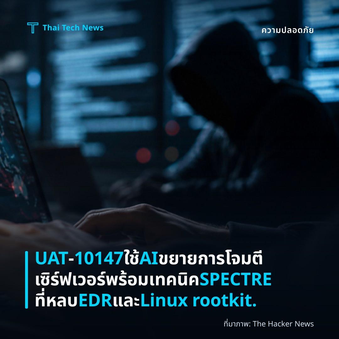 UAT‑10147 ใช้ AI ขยายการโจมตีเซิร์ฟเวอร์ พร้อมเทคนิค SPECTRE ที่หลบ EDR และ Linux rootkit.