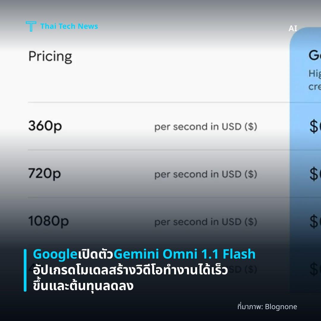Google เปิดตัว Gemini Omni 1.1 Flash อัปเกรดโมเดลสร้างวิดีโอ ทำงานได้เร็วขึ้นและต้นทุนลดลง