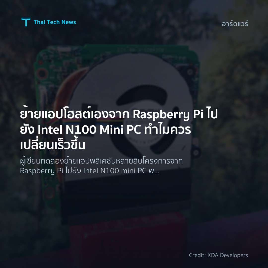 ย้ายแอปโฮสต์เองจาก Raspberry Pi ไปยัง Intel N100 Mini PC …