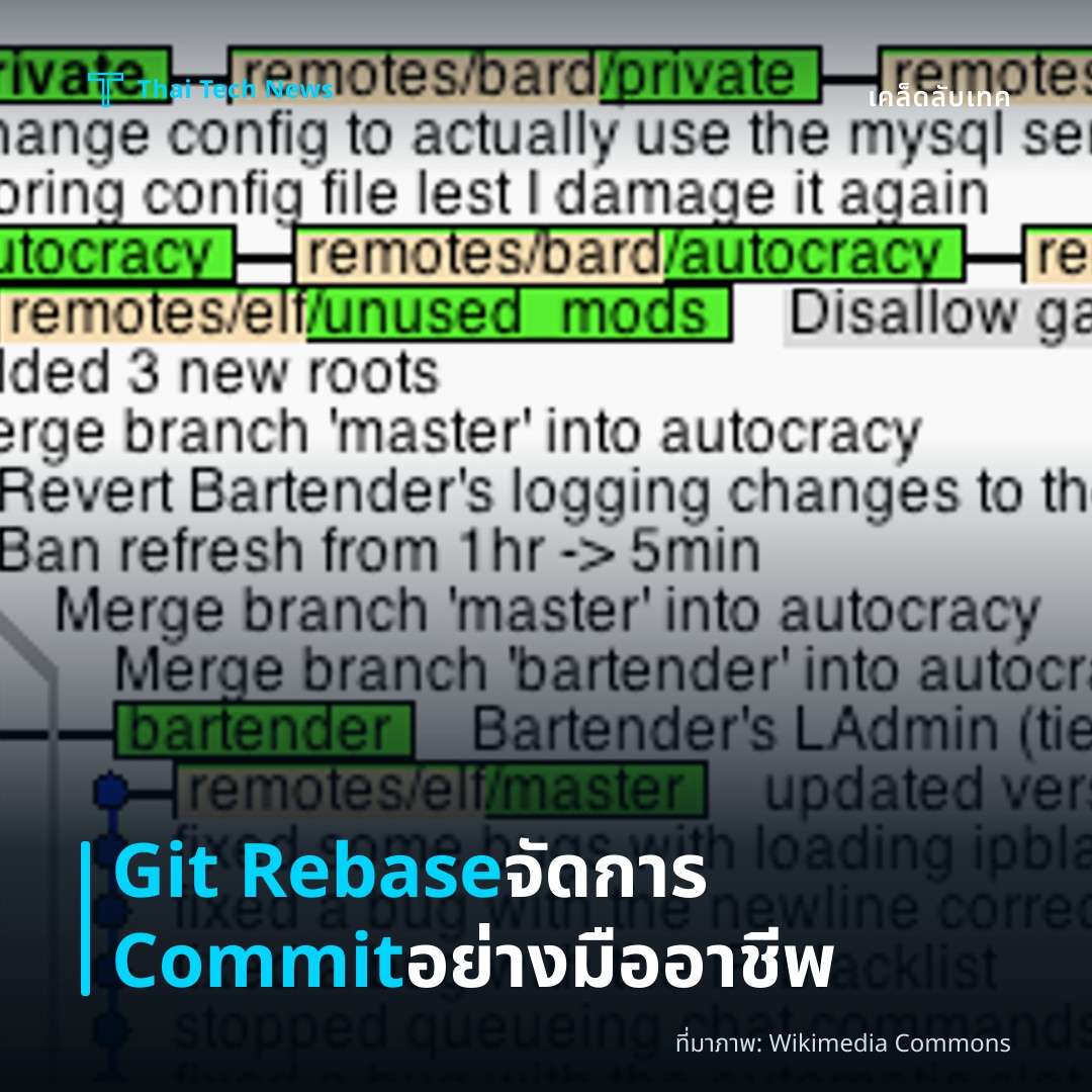 วิธีใช้ Git Rebase จัดการประวัติการ Commit อย่างมืออาชีพ
