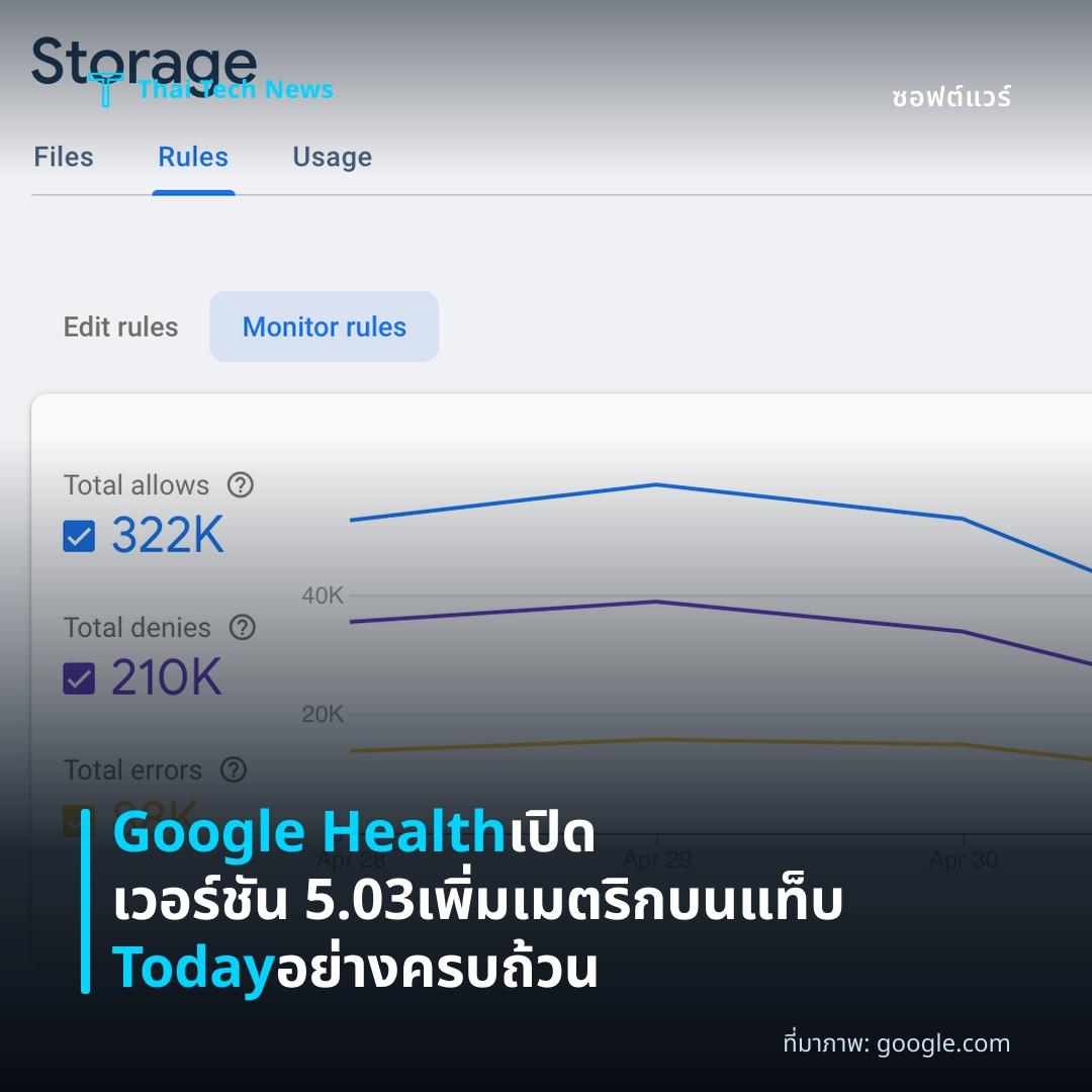 Google Health เปิดเวอร์ชัน 5.03 เพิ่มเมตริกบนแท็บ Today อย่างครบถ้วน