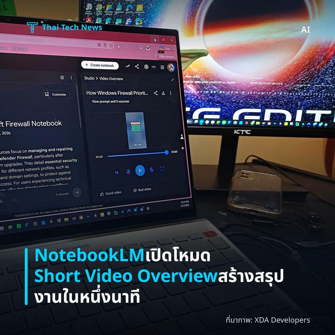 NotebookLM เปิดโหมด Short Video Overview สร้างสรุปงานในหนึ่งนาที