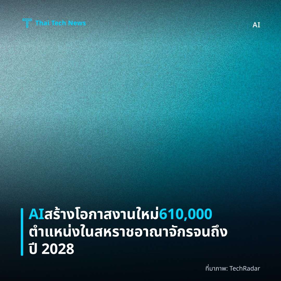 AI สร้างโอกาสงานใหม่ 610,000 ตำแหน่งในสหราชอาณาจักรจนถึงปี 2028