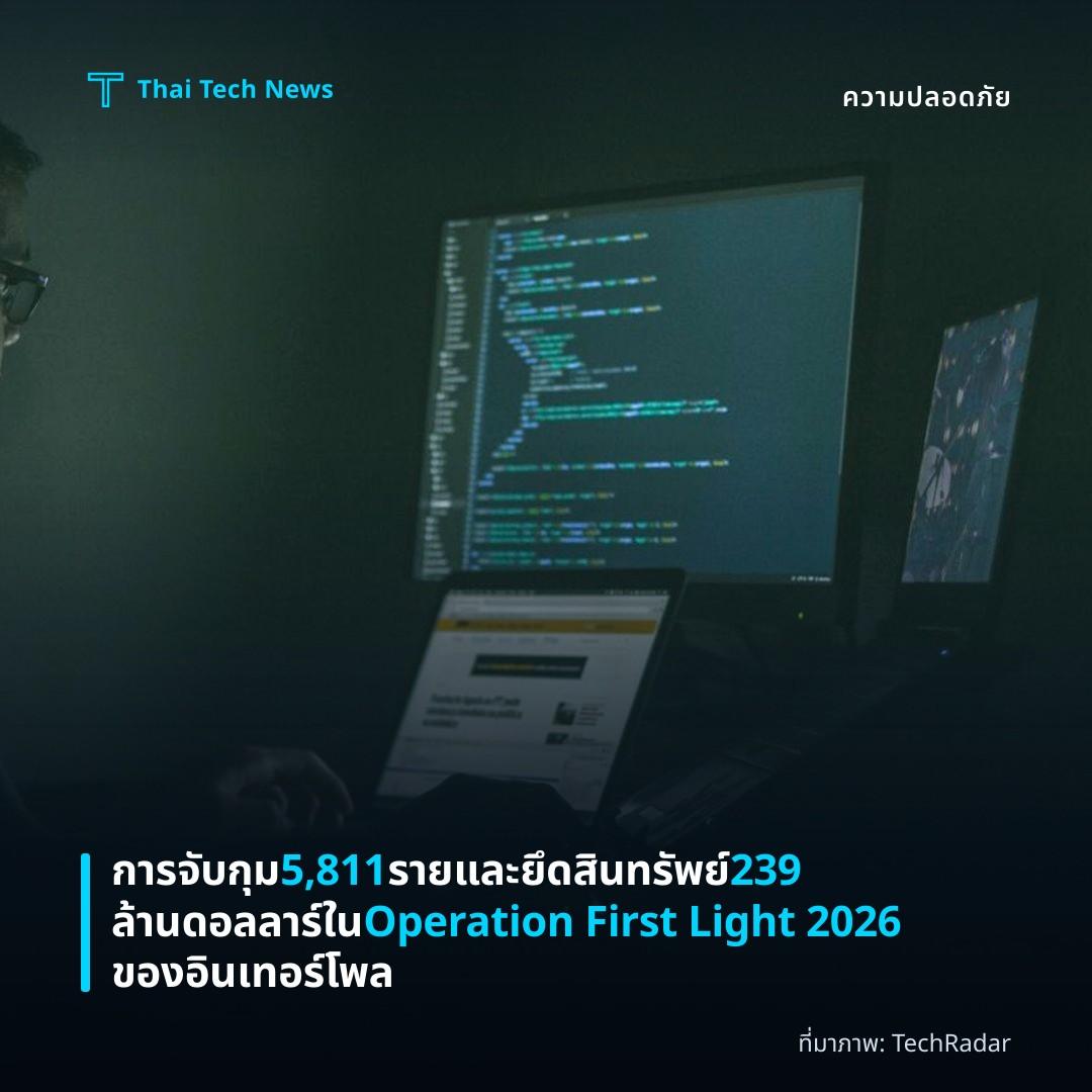 การจับกุม 5,811 รายและยึดสินทรัพย์ 239 ล้านดอลลาร์ใน Operation First Light 2026 ของอินเทอร์โพล